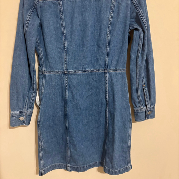 Women's Levi's Blue Denim Button-Front Mini Dress S - Picture 5 of 14